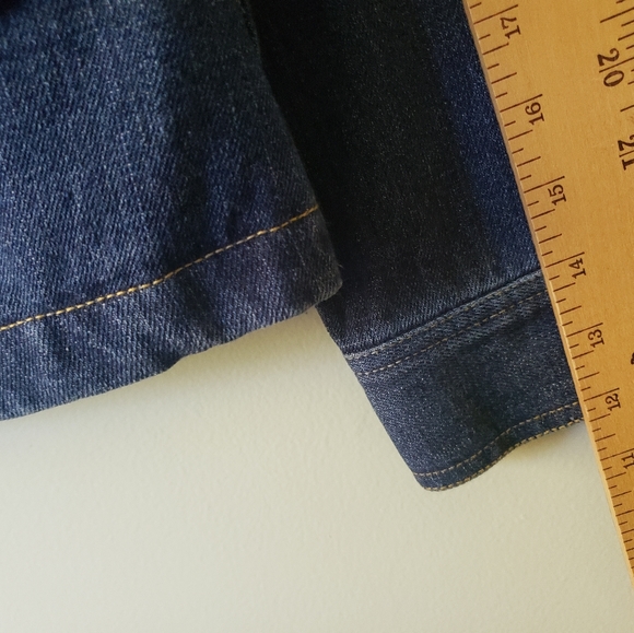 🫖2/$20 Christopher and Banks Button-Up Jean Jacket w/ Embroidery - Picture 7 of 7